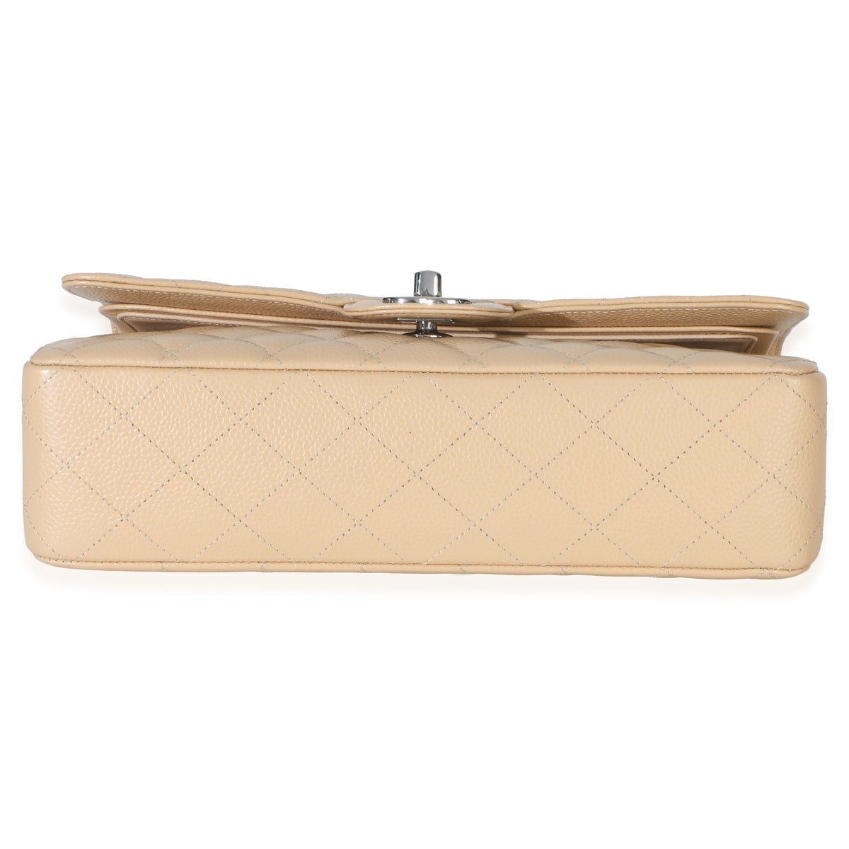 Chanel Beige Quilted Caviar Medium Double Flap Handbag Handbag 5
