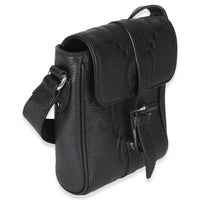 Gucci Black Piuma Calfskin Jumbo GG Embossed Small Messenger Bag Handbag 3