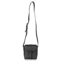 Gucci Black Piuma Calfskin Jumbo GG Embossed Small Messenger Bag Handbag 8