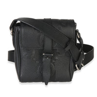 Gucci Black Piuma Calfskin Jumbo GG Embossed Small Messenger Bag Handbag fv