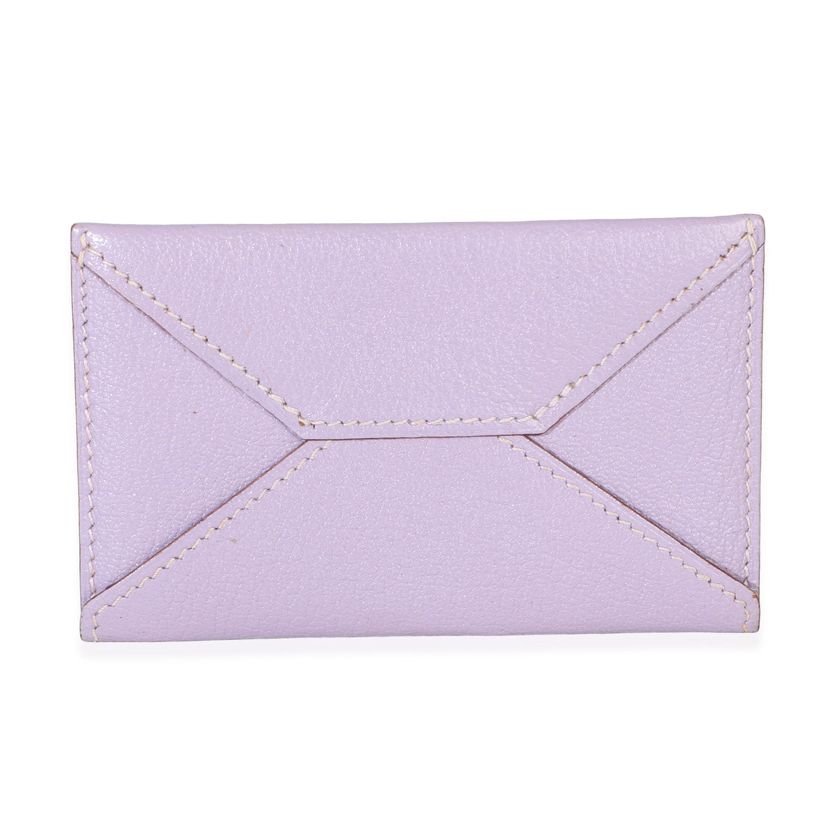 Hermès Lilac Chevre Mysore Card Holder Wallet fv
