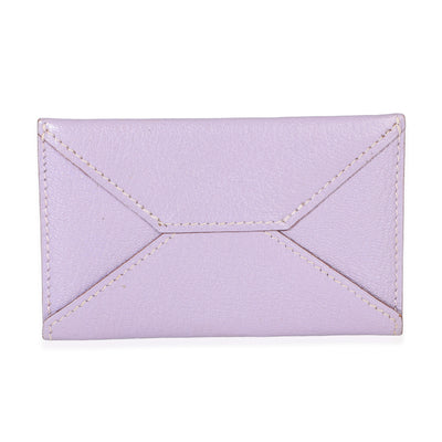 Hermès Lilac Chevre Mysore Card Holder Wallet id