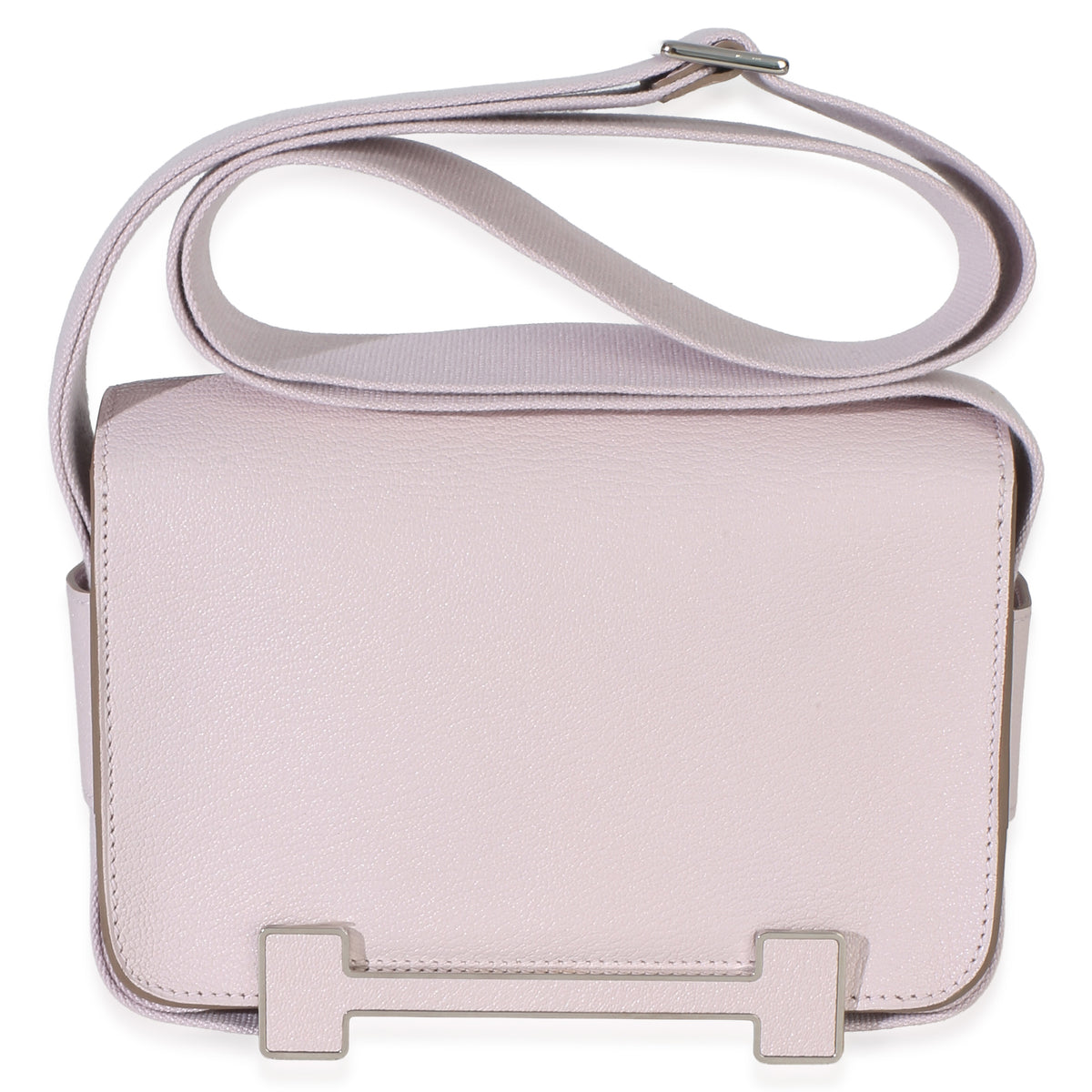 Hermès Mauve Pale Chai Verso Chevre Mysore Geta PHW Handbag 4
