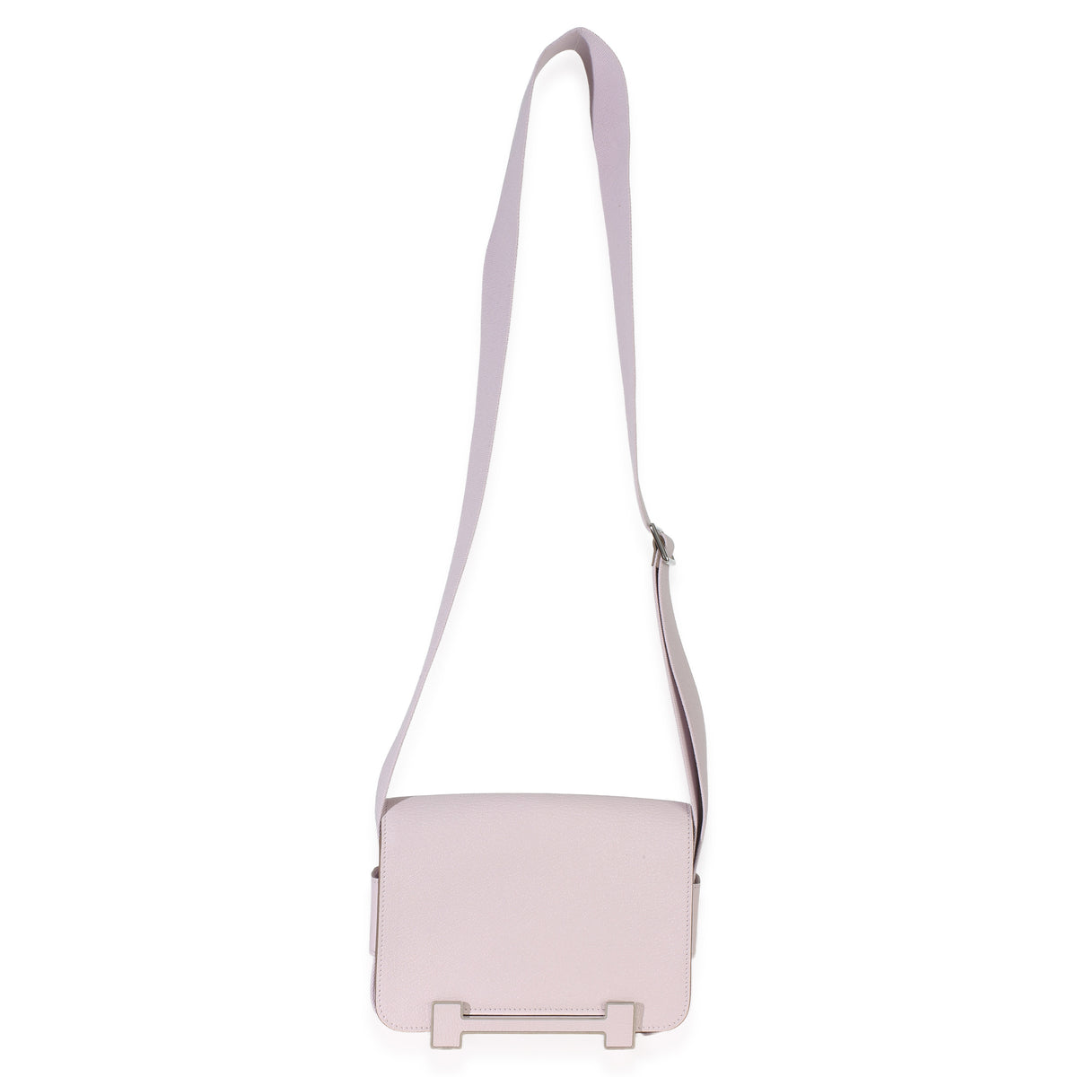 Hermès Mauve Pale Chai Verso Chevre Mysore Geta PHW Handbag 8