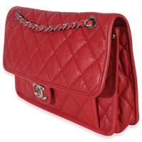 Chanel Red Quilted Caviar Medium French Riviera Flap Handbag Handbag 2