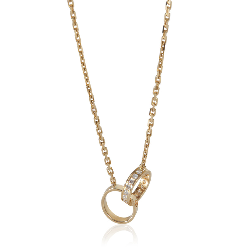 Cartier Yellow Gold Diamond Love Necklace fv