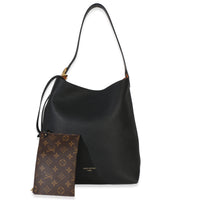 Louis Vuitton Black Grained Calfskin Low Key Hobo MM Handbag id