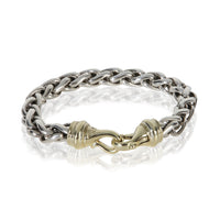 David Yurman Yellow Gold & Sterling Silver  Wheat Bracelet fv