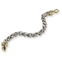 David Yurman Yellow Gold & Sterling Silver  Wheat Bracelet pv