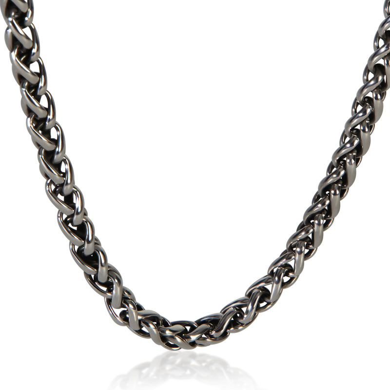 David Yurman Yellow Gold & Sterling Silver  Wheat Necklace fv