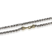 David Yurman Yellow Gold & Sterling Silver  Wheat Necklace sv