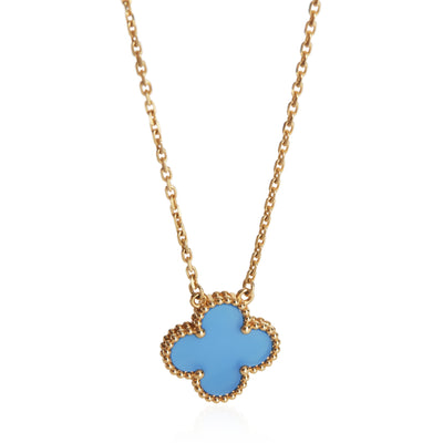 Van Cleef & Arpels Yellow Gold Agate Vintage Alhambra Pendant fv