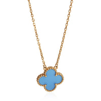 Van Cleef & Arpels Yellow Gold Agate Vintage Alhambra Pendant fv