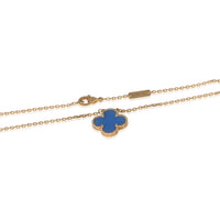 Van Cleef & Arpels Yellow Gold Agate Vintage Alhambra Pendant sv