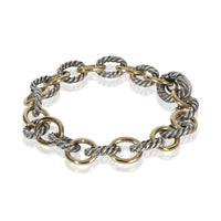 David Yurman Yellow Gold & Sterling Silver  Oval Link Bracelet sv