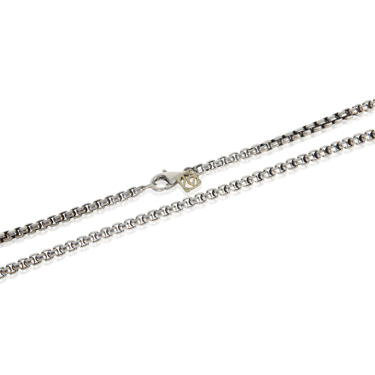 David Yurman Sterling Silver  Box Chain Necklace sv