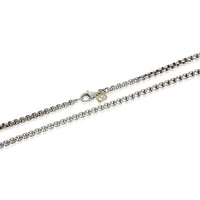 David Yurman Sterling Silver  Box Chain Necklace sv