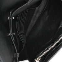 Saint Laurent Black Grain De Poudre Cassandre Chain Wallet Handbag 8
