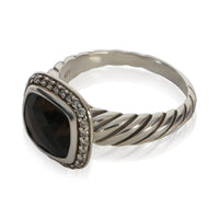 David Yurman Sterling Silver Smokey Quartz and Diamond Noblesse Ring sv