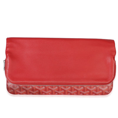 Goyard Red ine Canvas Sainte Marie Clutch Handbag fv