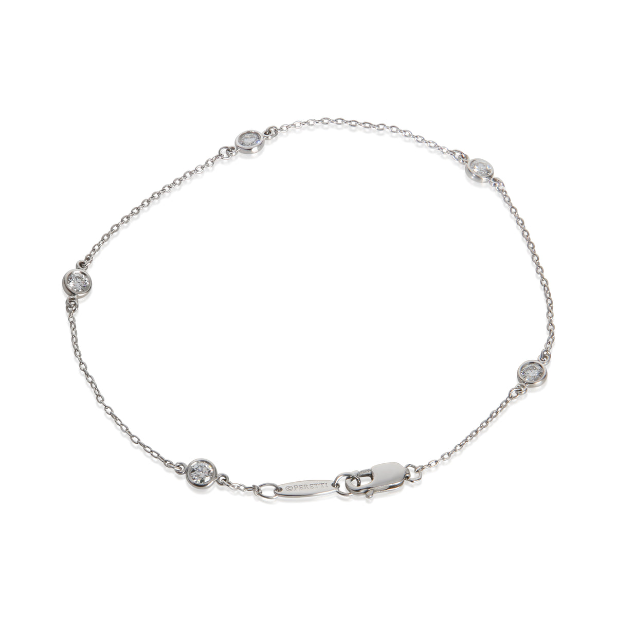 Tiffany & Co. Platinum Diamond Elsa Peretti Diamond By The Yard Bracelet pv