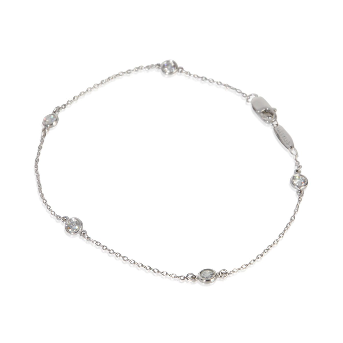Tiffany & Co. Platinum Diamond Elsa Peretti Diamond By The Yard Bracelet sv
