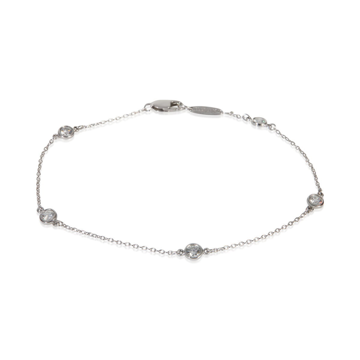Tiffany & Co. Platinum Diamond Elsa Peretti Diamond By The Yard Bracelet fv
