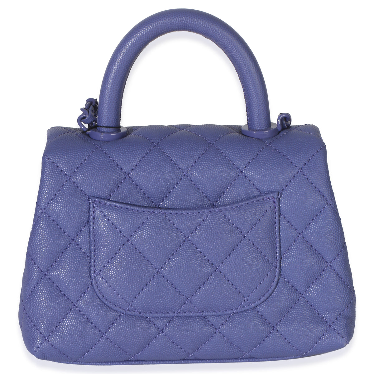 Chanel Purple Quilted Incognito Mini Coco Top Handle Flap Bag Handbag 4