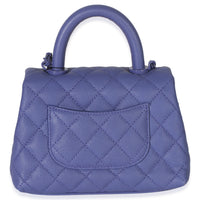 Chanel Purple Quilted Incognito Mini Coco Top Handle Flap Bag Handbag 4