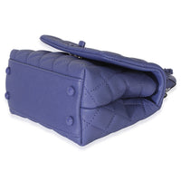 Chanel Purple Quilted Incognito Mini Coco Top Handle Flap Bag Handbag 6
