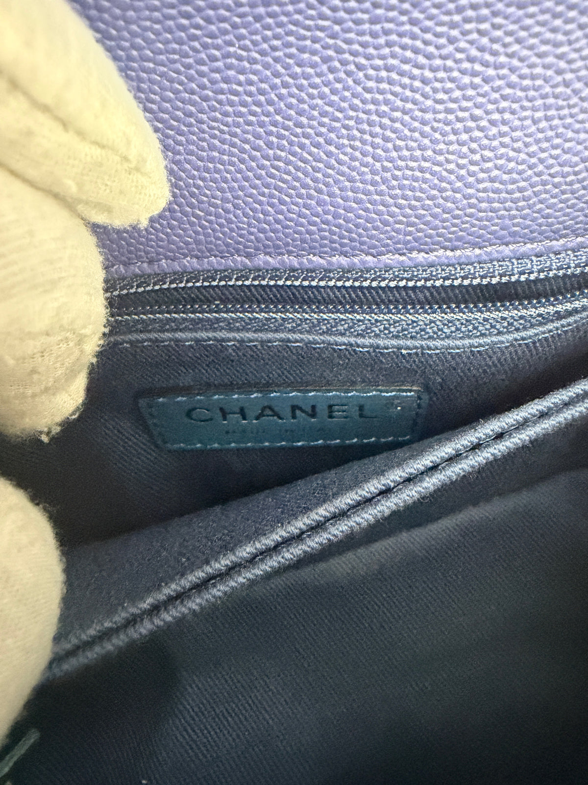 Chanel Purple Quilted Incognito Mini Coco Top Handle Flap Bag Handbag