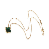 Van Cleef & Arpels Yellow Gold Malachite Vintage Alhambra Pendant pv