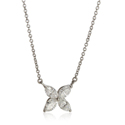 Tiffany & Co. Platinum Diamond Large Model Victoria Pendant fv