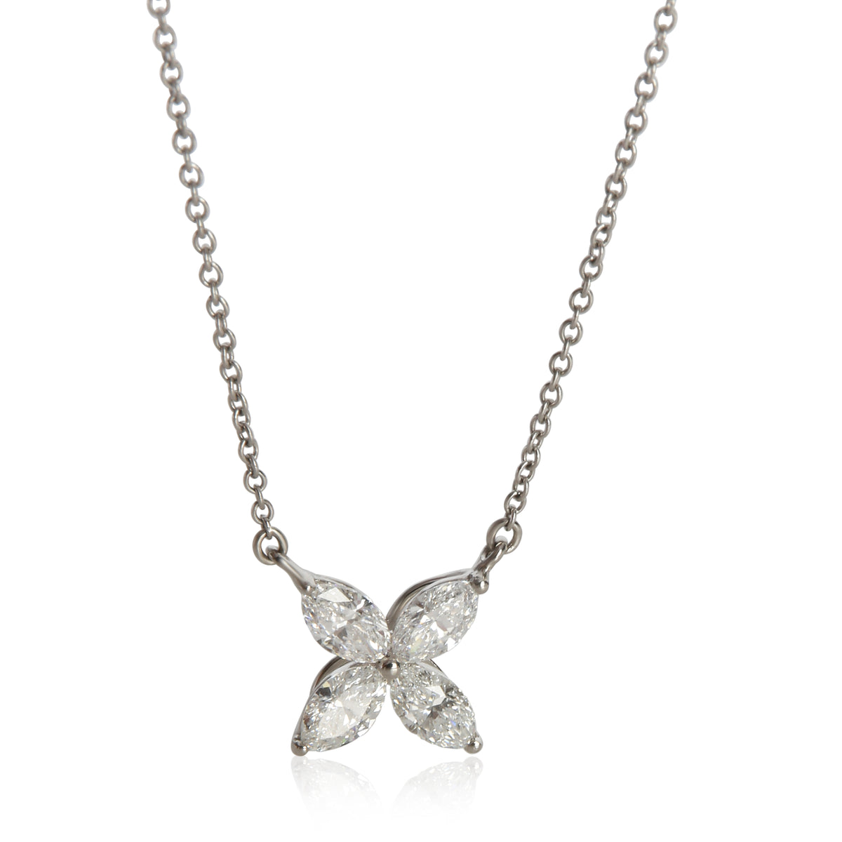 Tiffany & Co. Platinum Diamond Large Model Victoria Pendant fv