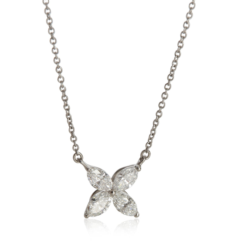 Tiffany & Co. Platinum Diamond Large Model Victoria Pendant fv