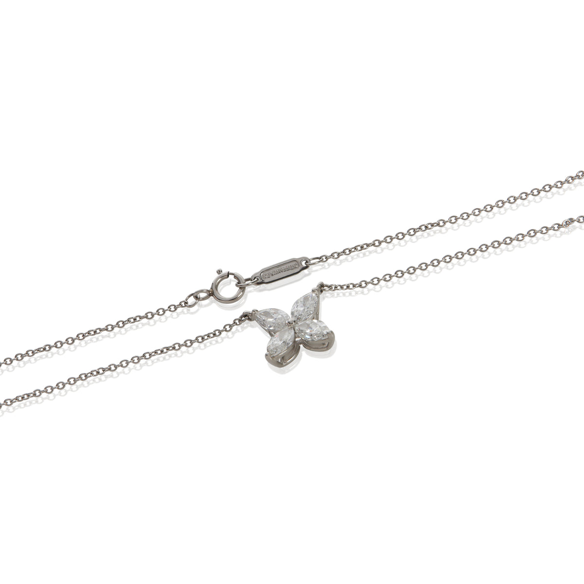 Tiffany & Co. Platinum Diamond Large Model Victoria Pendant sv