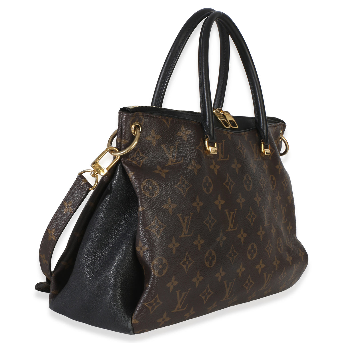 Louis Vuitton Black Monogram Canvas Pallas Tote MM Handbag 3