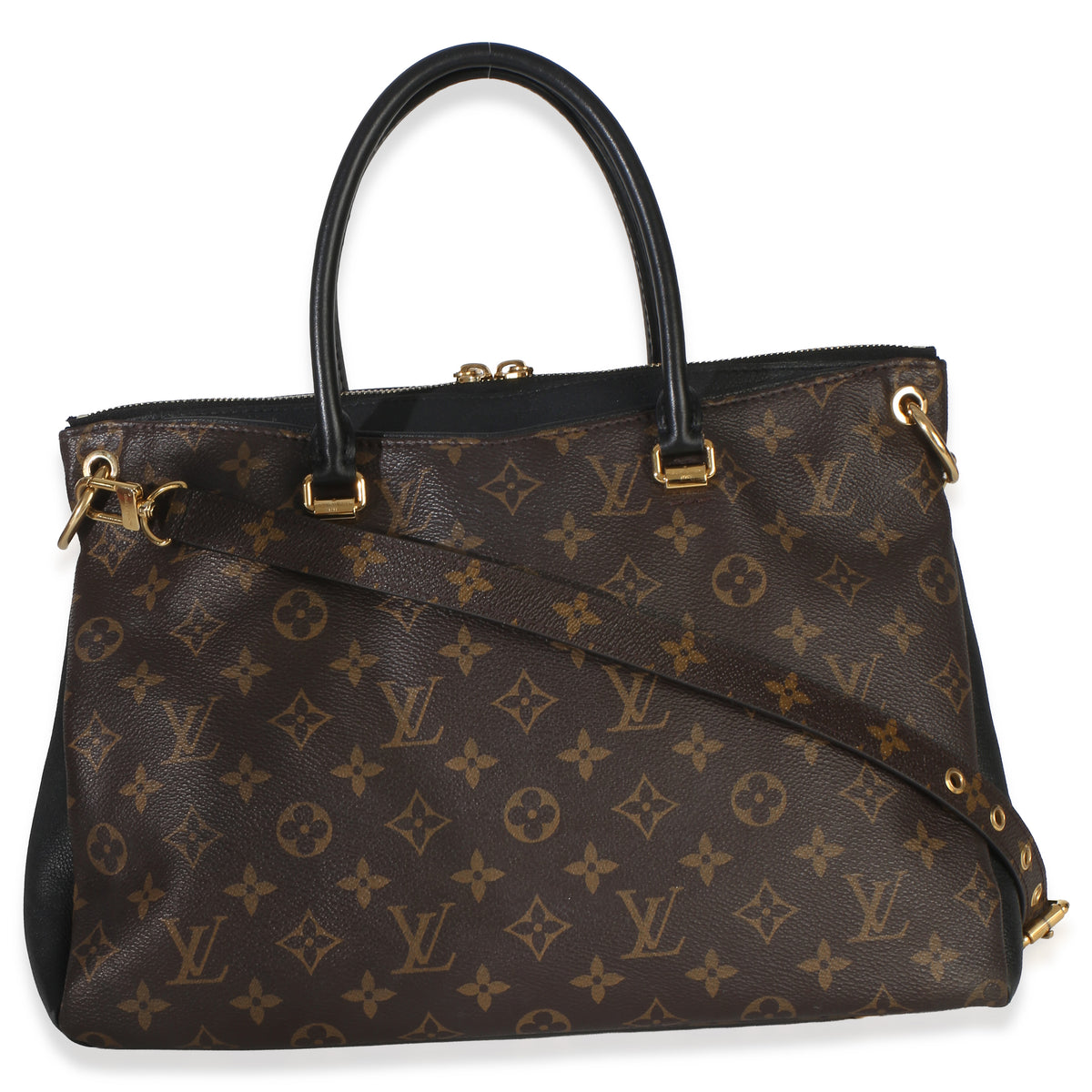 Louis Vuitton Black Monogram Canvas Pallas Tote MM Handbag 4