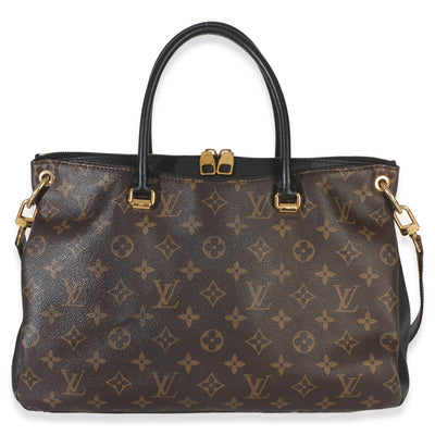Louis Vuitton Black Monogram Canvas Pallas Tote MM Handbag fv