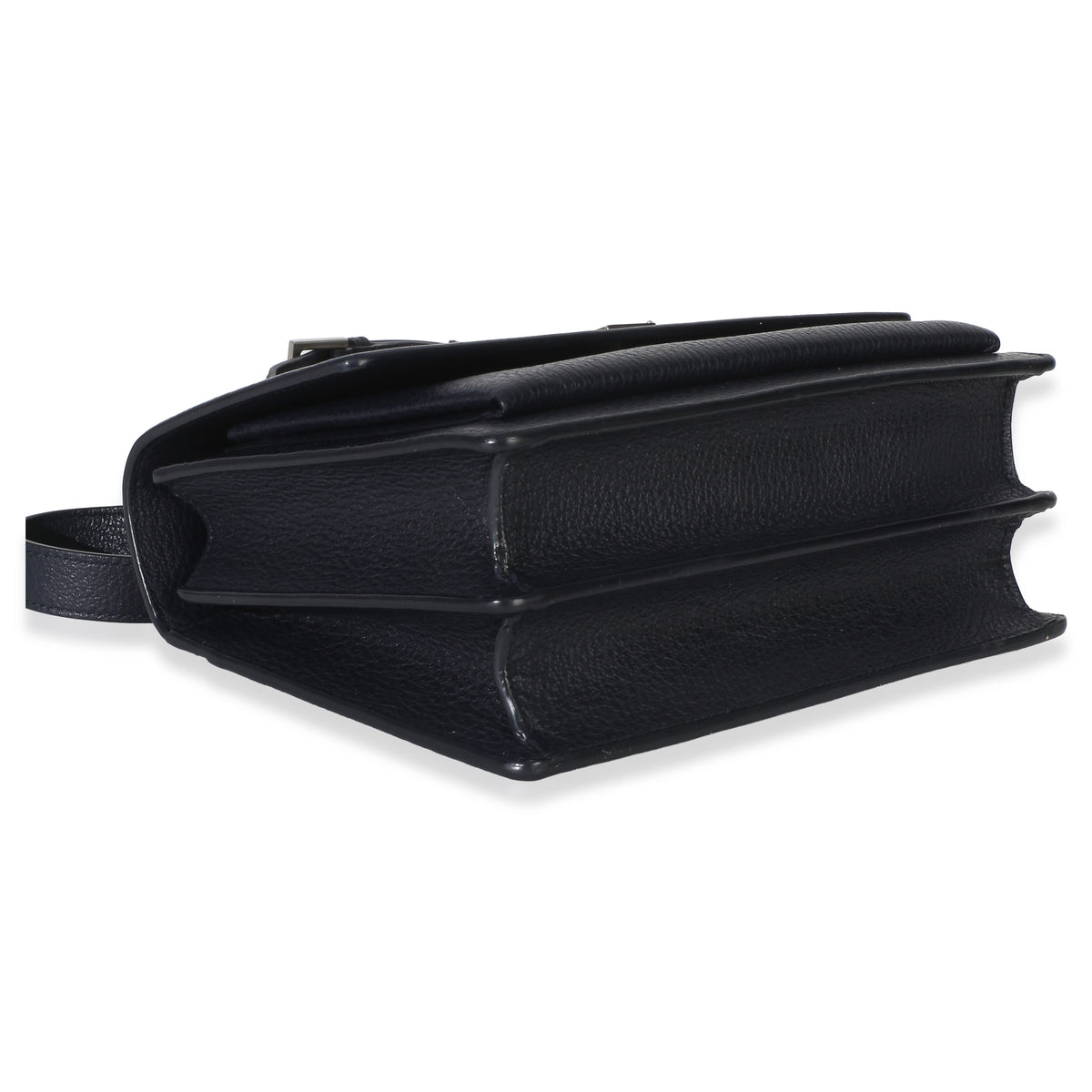 Saint Laurent Navy Grained Calfskin Medium Monogram Sunset Bag Handbag 7
