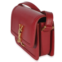 Saint Laurent Red Smooth Calfskin Monogram Small Solferino Satchel Handbag 2