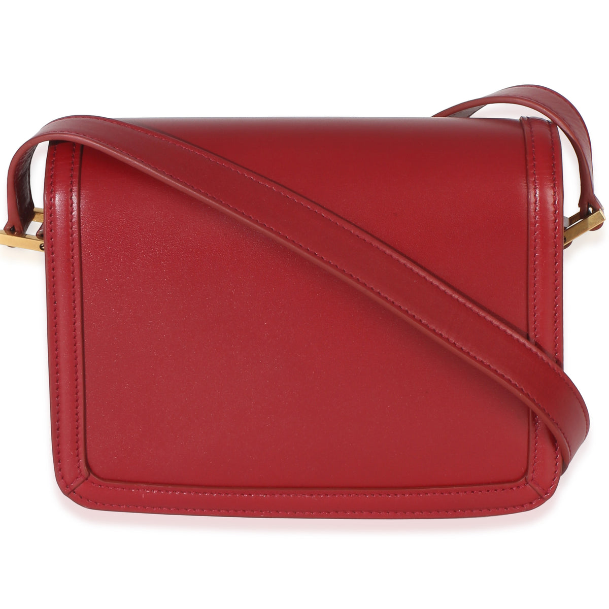 Saint Laurent Red Smooth Calfskin Monogram Small Solferino Satchel Handbag 4