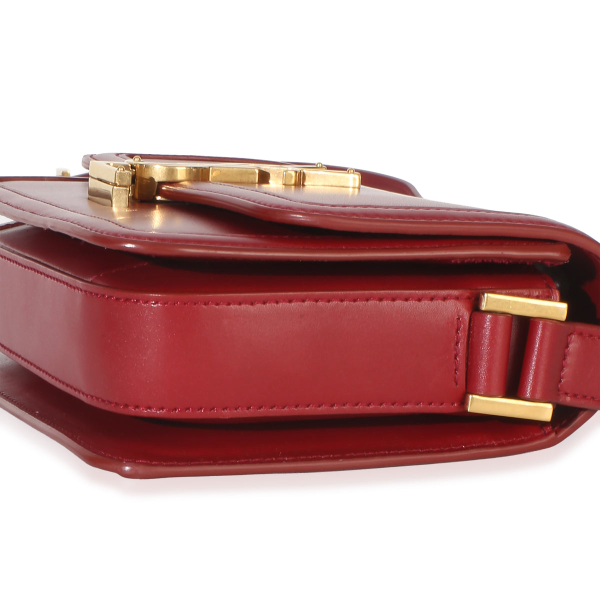 Saint Laurent Red Smooth Calfskin Monogram Small Solferino Satchel Handbag 6