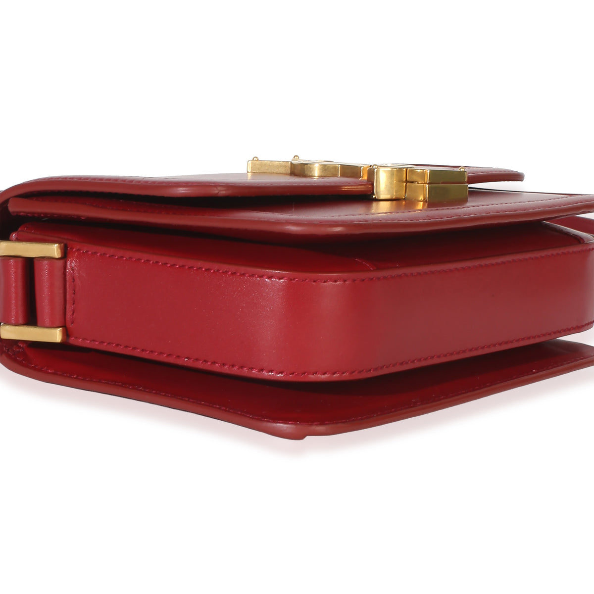 Saint Laurent Red Smooth Calfskin Monogram Small Solferino Satchel Handbag 7
