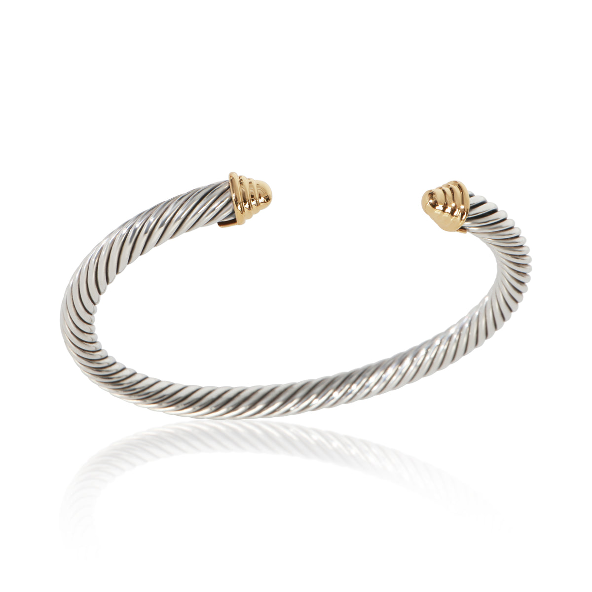 David Yurman Yellow Gold & Sterling Silver  Cable Classic Bracelet bv