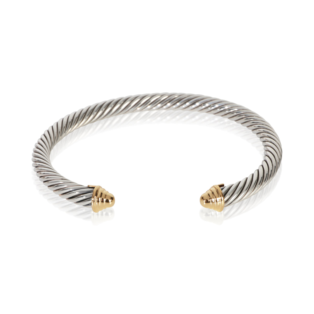 David Yurman Yellow Gold & Sterling Silver  Cable Classic Bracelet fv