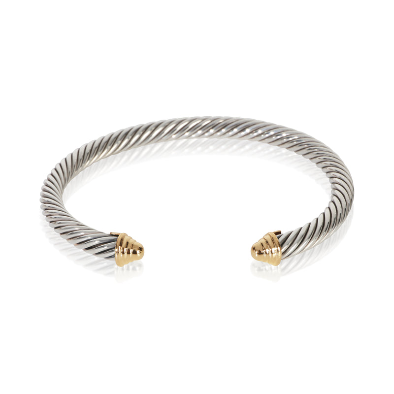 David Yurman Yellow Gold & Sterling Silver  Cable Classic Bracelet fv