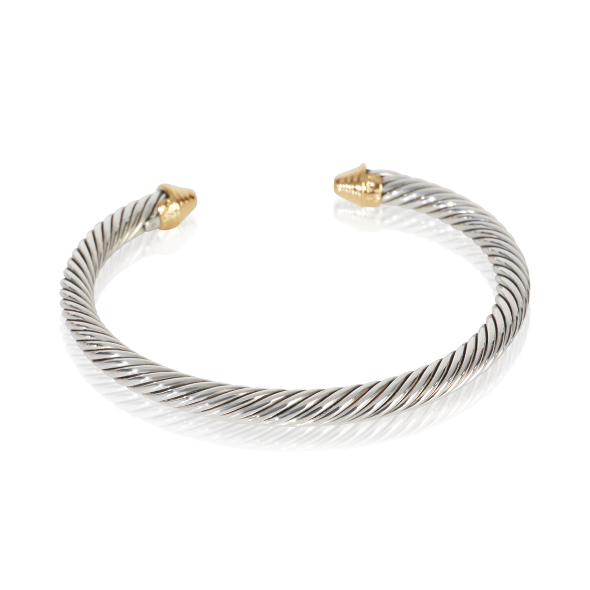 David Yurman Yellow Gold & Sterling Silver  Cable Classic Bracelet pv