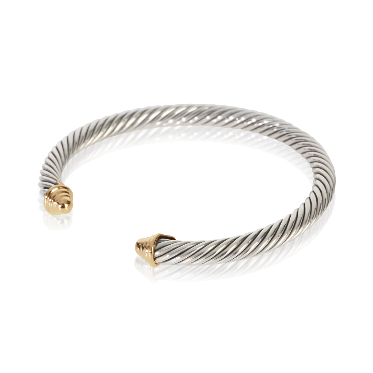 David Yurman Yellow Gold & Sterling Silver  Cable Classic Bracelet sv