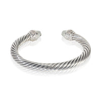 David Yurman Sterling Silver Prasiolite and Diamond Cable Classic Bracelet pv